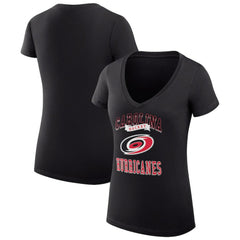 Carolina Hurricanes G-III 4Her by Carl Banks Women's Super-Slim Fit Lightweight Team Logo Graphic V-Neck T-Shirt Online
