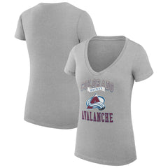 Colorado Avalanche G-III 4Her by Carl Banks Women's Super-Slim Fit Lightweight Team Logo Graphic V-Neck T-Shirt Discount