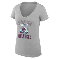 Colorado Avalanche G-III 4Her by Carl Banks Women's Super-Slim Fit Lightweight Team Logo Graphic V-Neck T-Shirt Discount