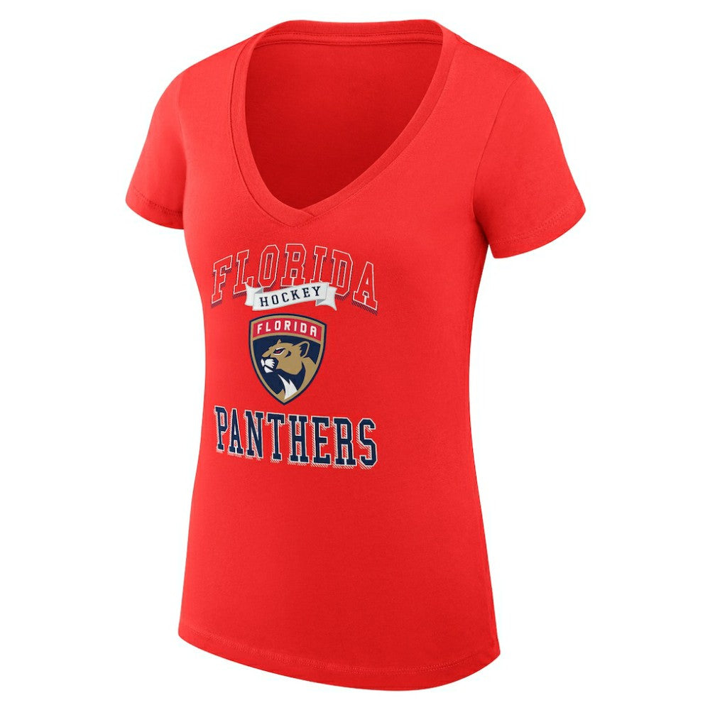 Florida Panthers G-III 4Her by Carl Banks Women's Super-Slim Fit Lightweight Team Logo Graphic V-Neck T-Shirt Discount