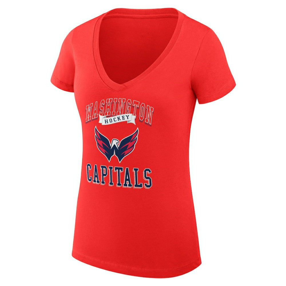 Washington Capitals G-III 4Her by Carl Banks Women's Super-Slim Fit Lightweight Team Logo Graphic V-Neck T-Shirt Online