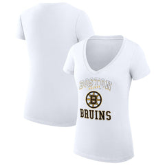 Boston Bruins G-III 4Her by Carl Banks Women's Super-Slim Fit Lightweight Team Logo Graphic V-Neck T-Shirt Sale