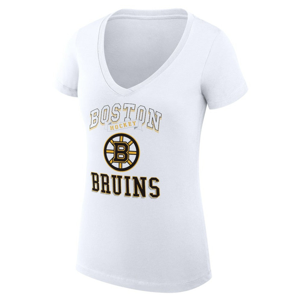 Boston Bruins G-III 4Her by Carl Banks Women's Super-Slim Fit Lightweight Team Logo Graphic V-Neck T-Shirt Sale