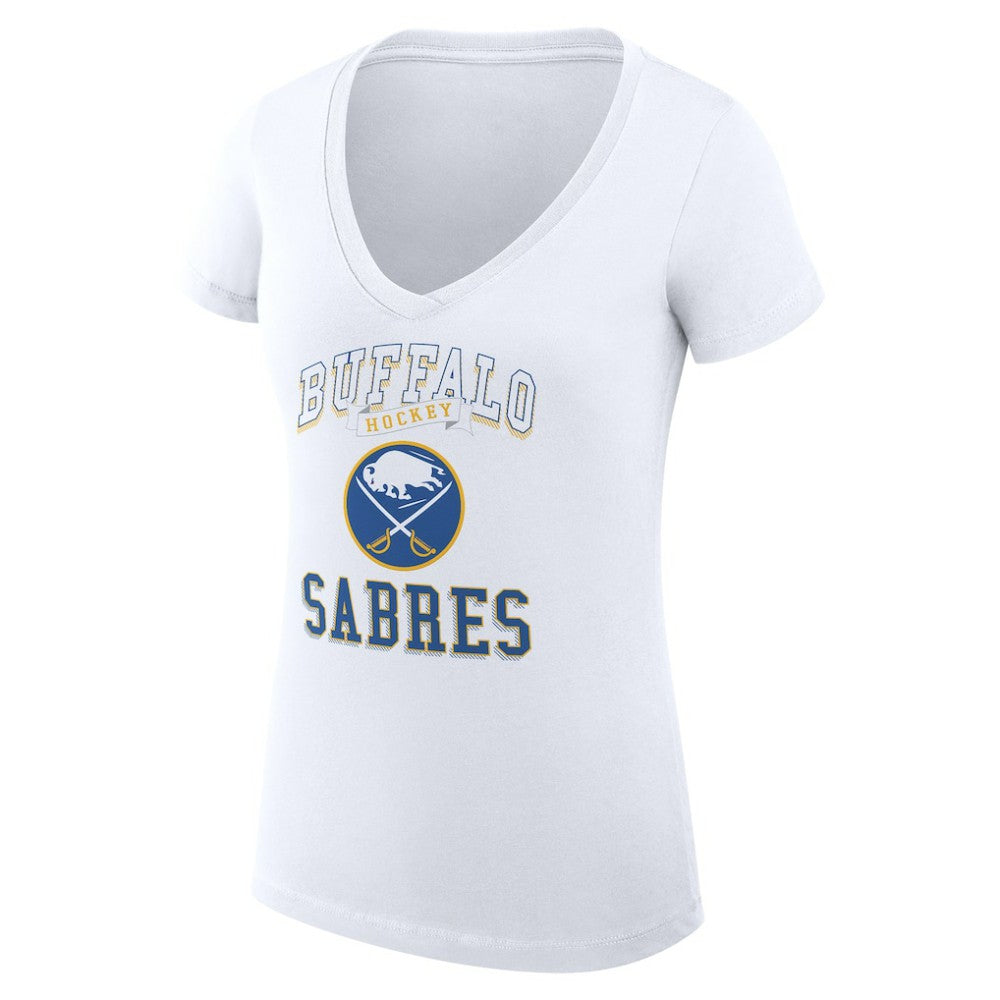 Buffalo Sabres G-III 4Her by Carl Banks Women's Super-Slim Fit Lightweight Team Logo Graphic V-Neck T-Shirt Sale