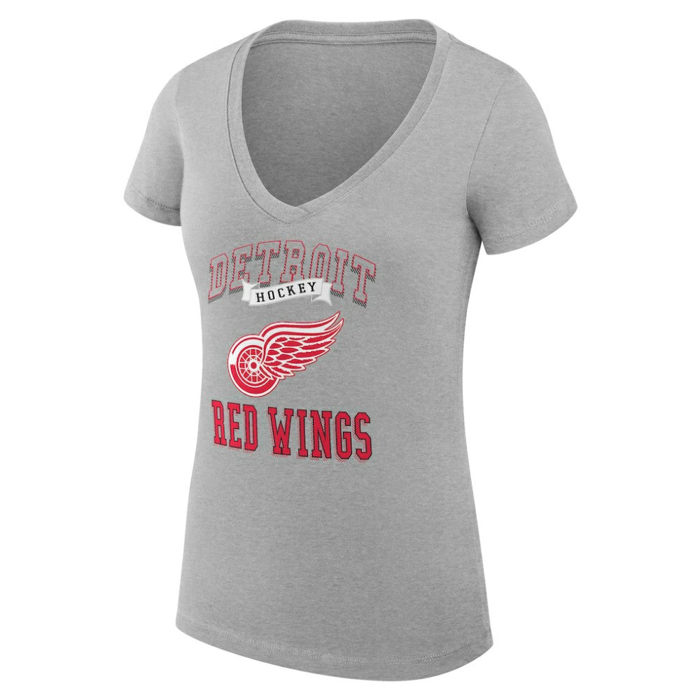 Detroit Red Wings G-III 4Her by Carl Banks Women's Super-Slim Fit Lightweight Team Logo Graphic V-Neck T-Shirt Outlet
