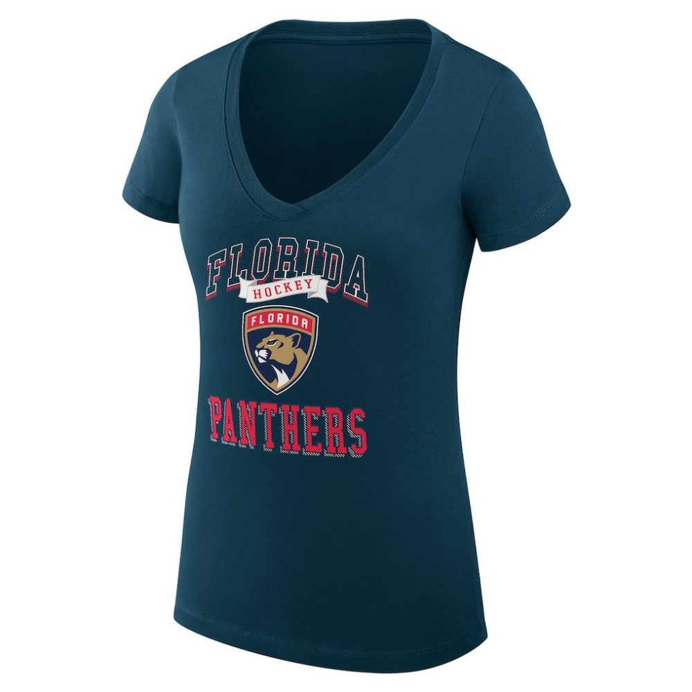 Florida Panthers G-III 4Her by Carl Banks Women's Super-Slim Fit Lightweight Team Logo Graphic V-Neck T-Shirt Online