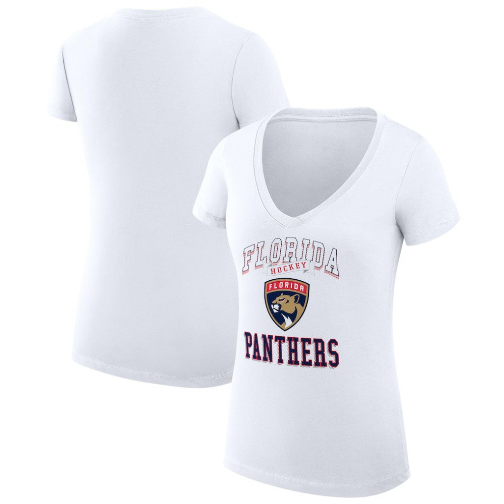 Florida Panthers G-III 4Her by Carl Banks Women's Super-Slim Fit Lightweight Team Logo Graphic V-Neck T-Shirt Online