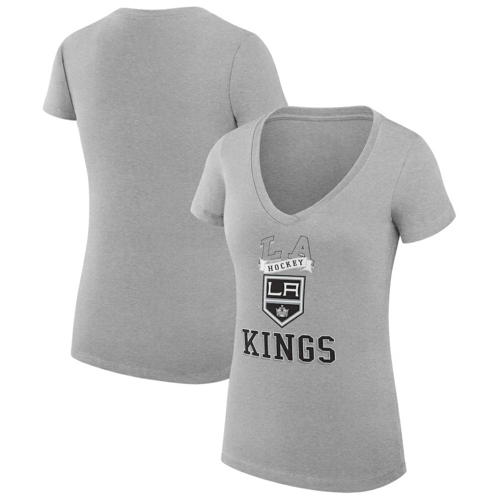 Los Angeles Kings G-III 4Her by Carl Banks Women's Super-Slim Fit Lightweight Team Logo Graphic V-Neck T-Shirt Online