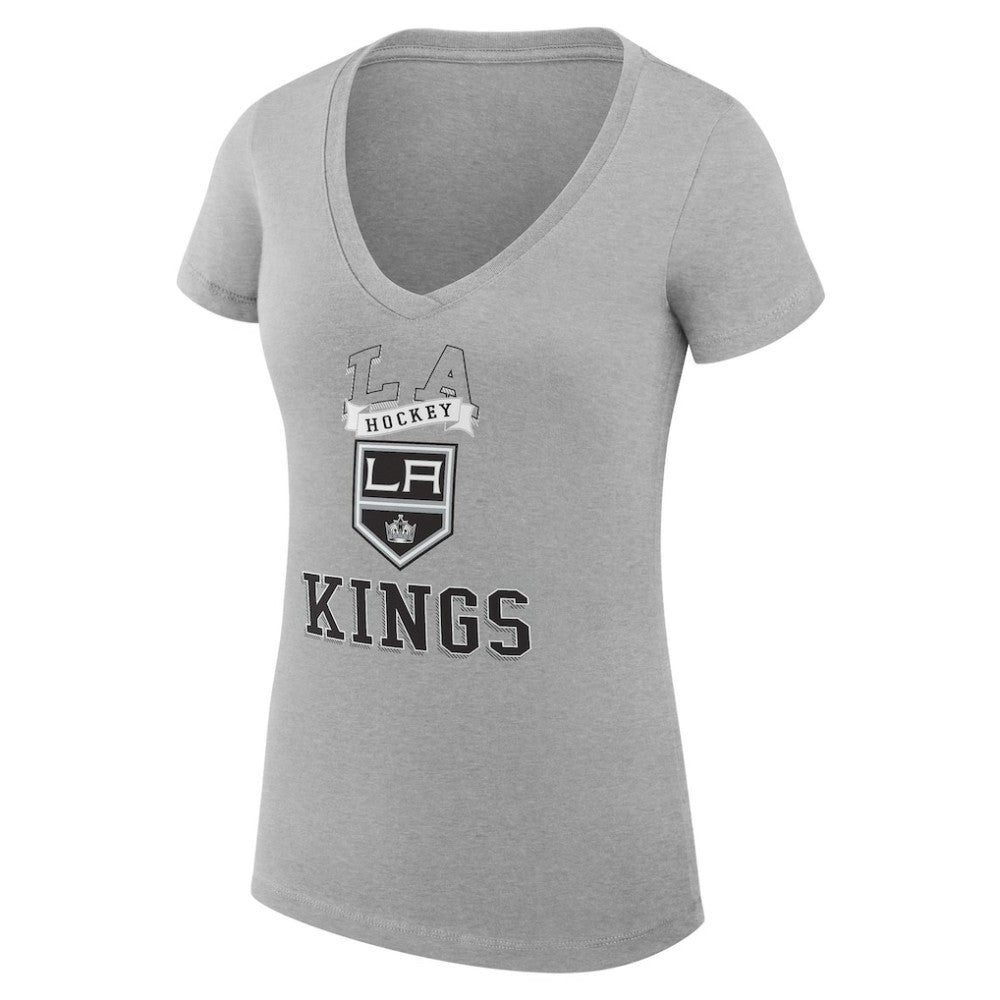 Los Angeles Kings G-III 4Her by Carl Banks Women's Super-Slim Fit Lightweight Team Logo Graphic V-Neck T-Shirt Online