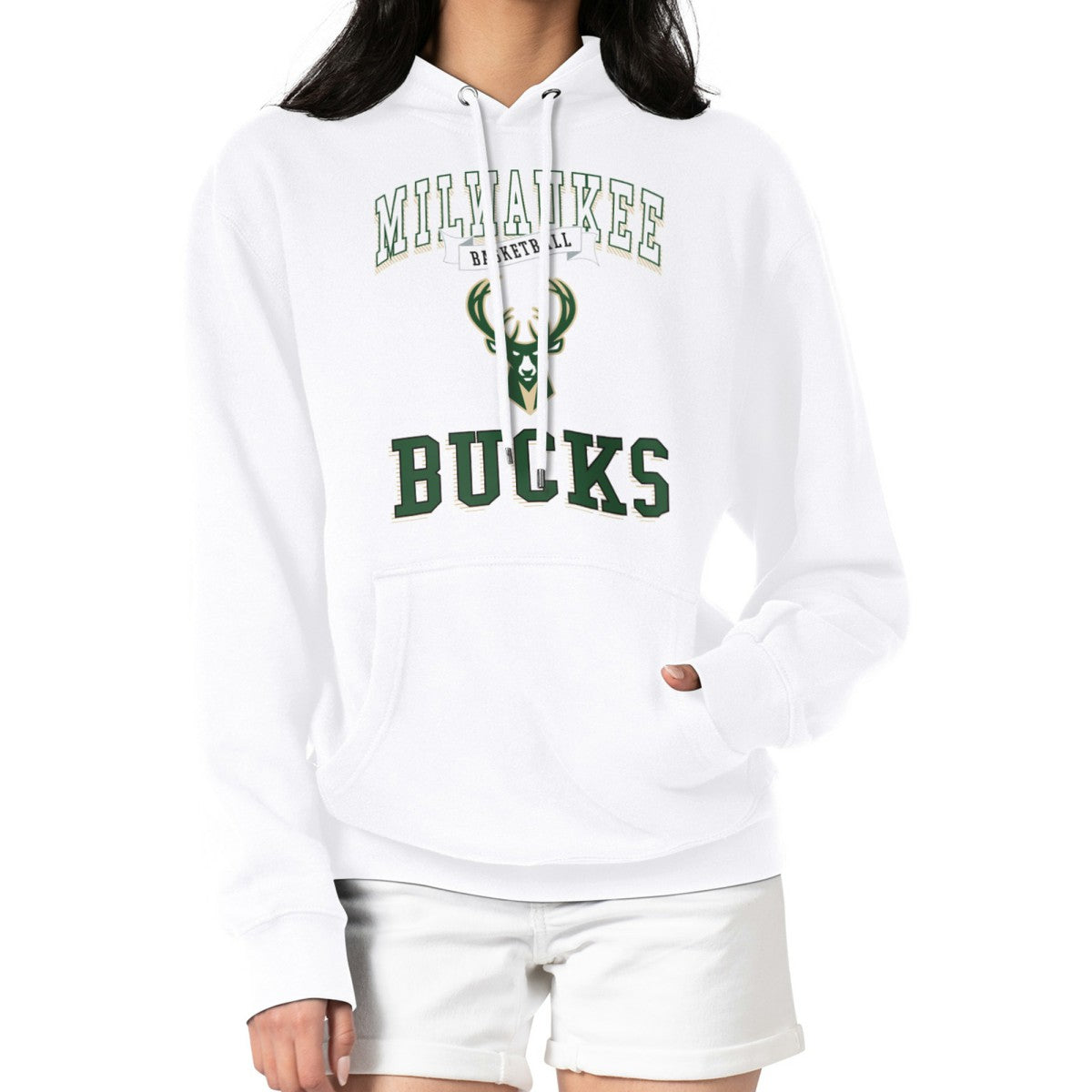 Milwaukee Bucks G-III 4Her by Carl Banks Women's Graphic Fleece Pullover Hoodie On Sale