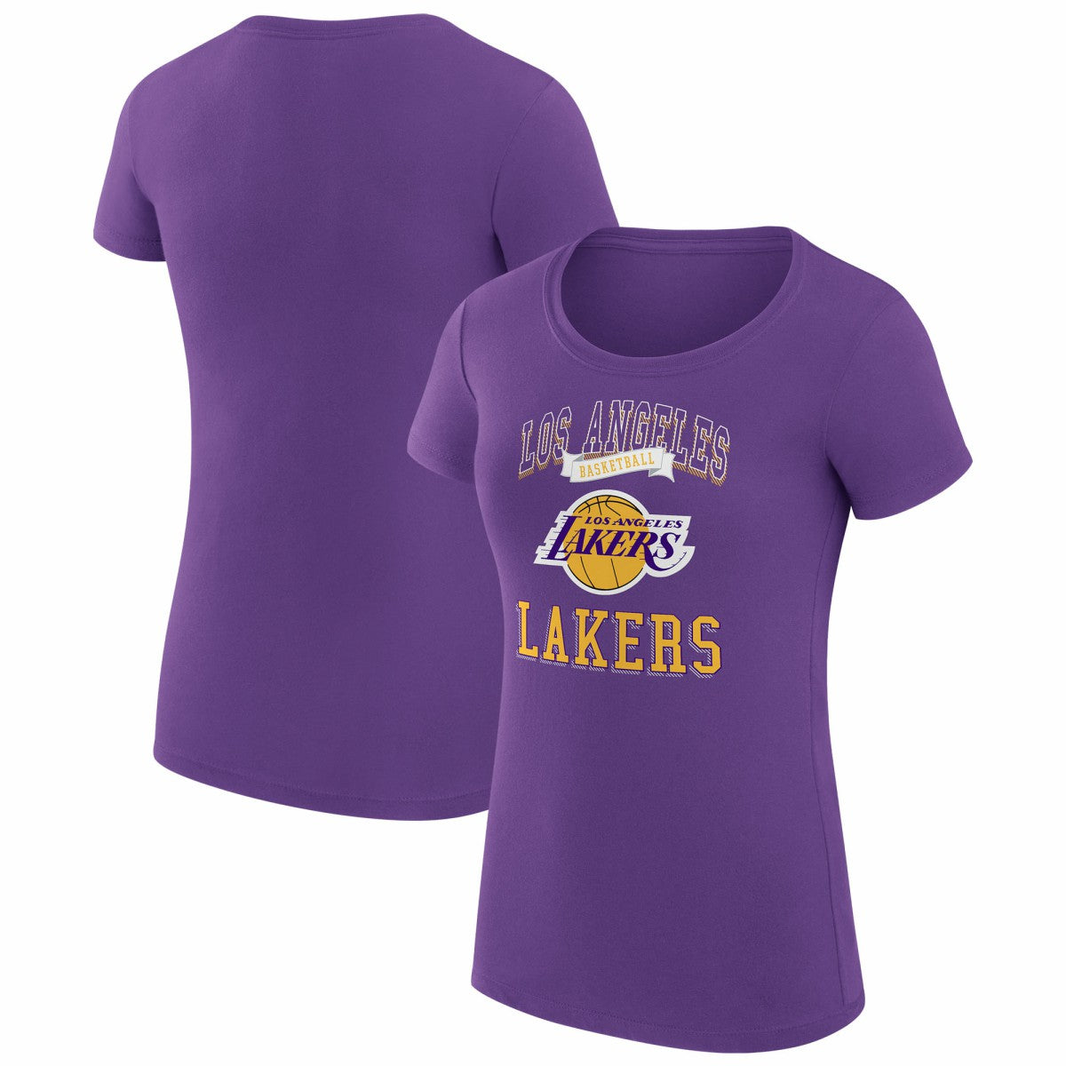 Los Angeles Lakers G-III 4Her by Carl Banks Women's Super-Slim Fit Lightweight Team Logo T-Shirt New