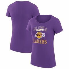 Los Angeles Lakers G-III 4Her by Carl Banks Women's Super-Slim Fit Lightweight Team Logo T-Shirt New