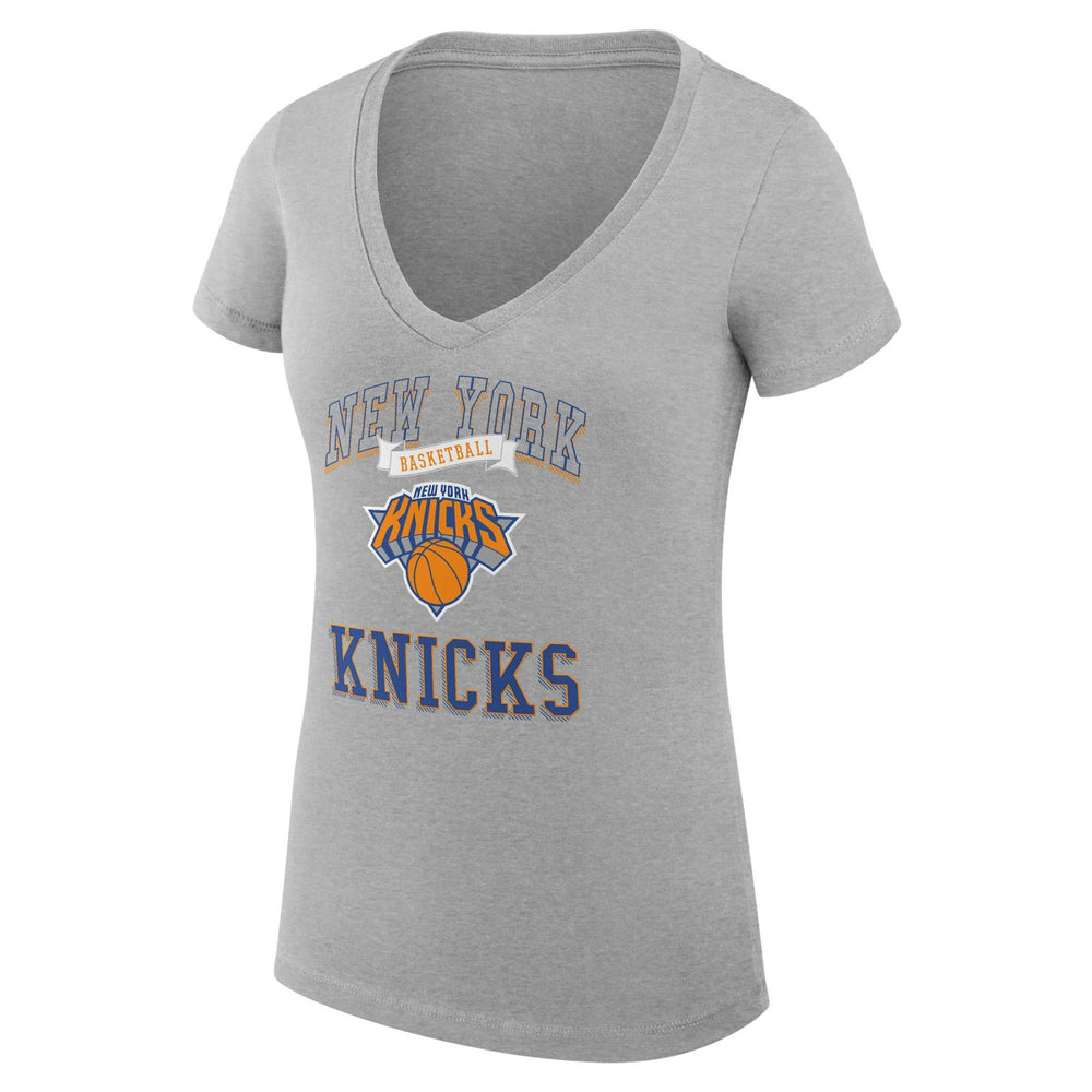 New York Knicks G-III 4Her by Carl Banks Women's Super-Slim Fit Lightweight Team Logo V-Neck T-Shirt Online