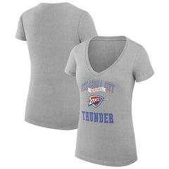 Oklahoma City Thunder G-III 4Her by Carl Banks Women's Super-Slim Fit Lightweight Team Logo V-Neck T-Shirt On Sale