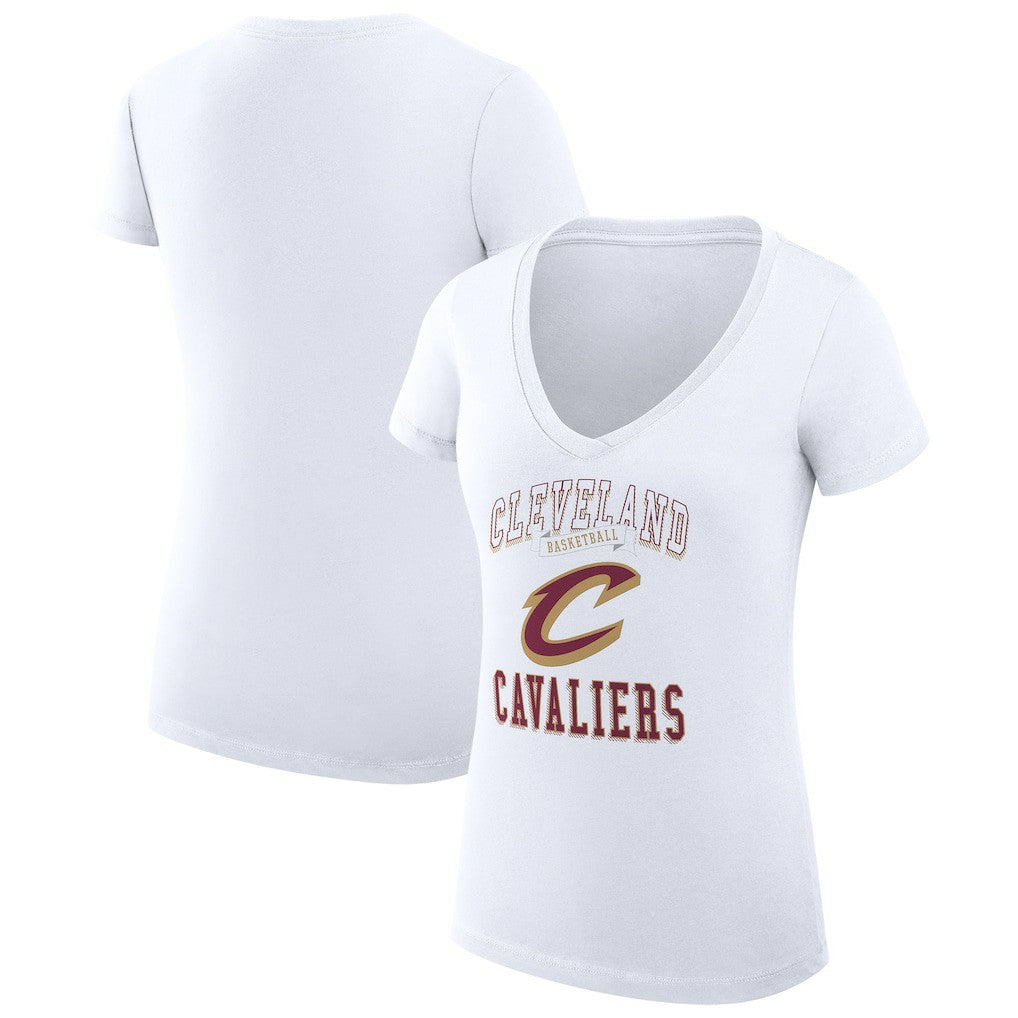 Cleveland Cavaliers G-III 4Her by Carl Banks Women's Super-Slim Fit Lightweight Team Logo V-Neck T-Shirt sale Outlet