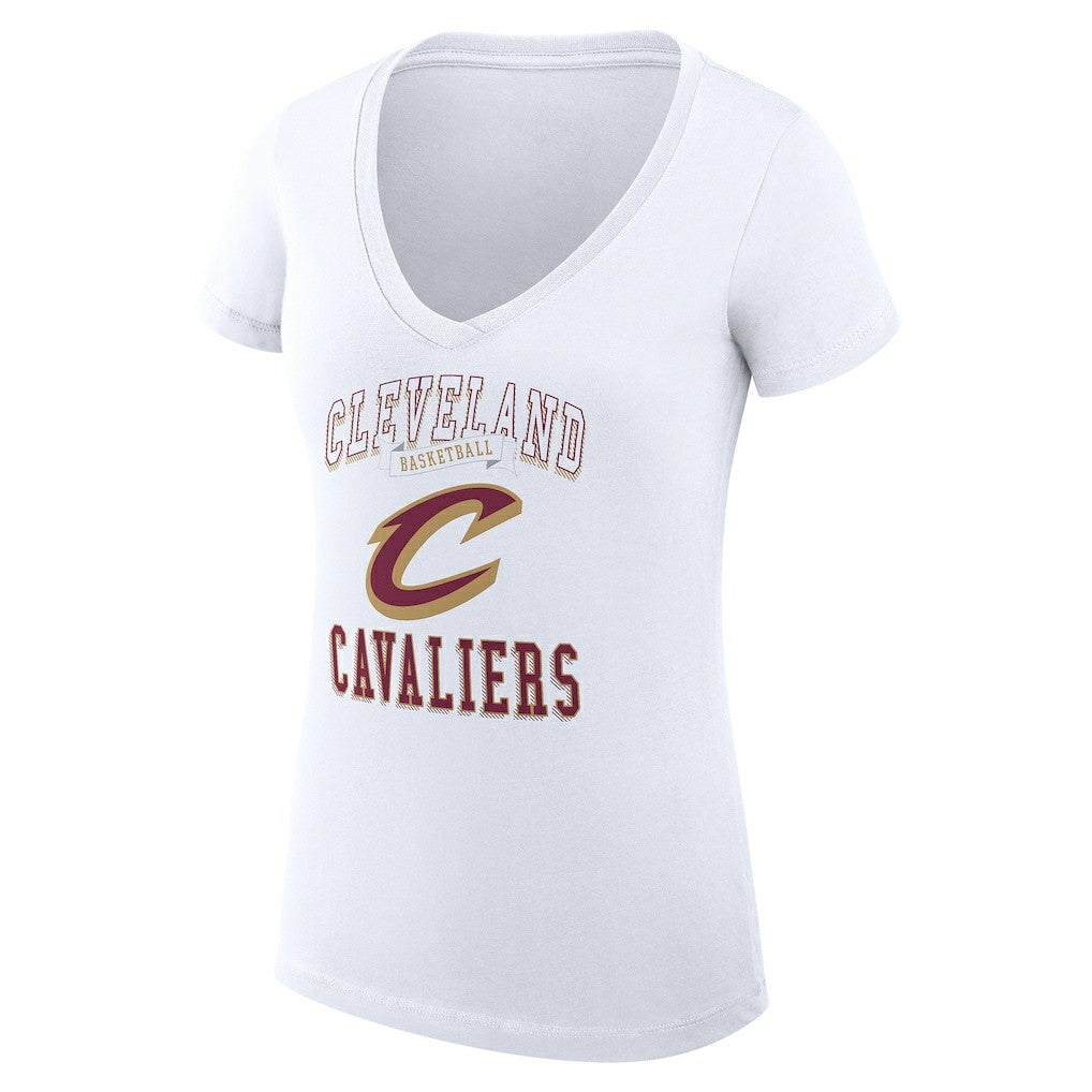 Cleveland Cavaliers G-III 4Her by Carl Banks Women's Super-Slim Fit Lightweight Team Logo V-Neck T-Shirt sale Outlet