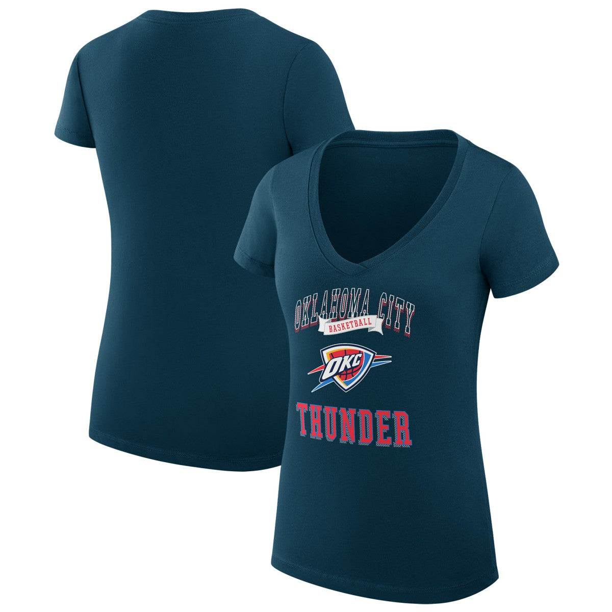 Oklahoma City Thunder G-III 4Her by Carl Banks Women's Super-Slim Fit Lightweight Team Logo V-Neck T-Shirt Online