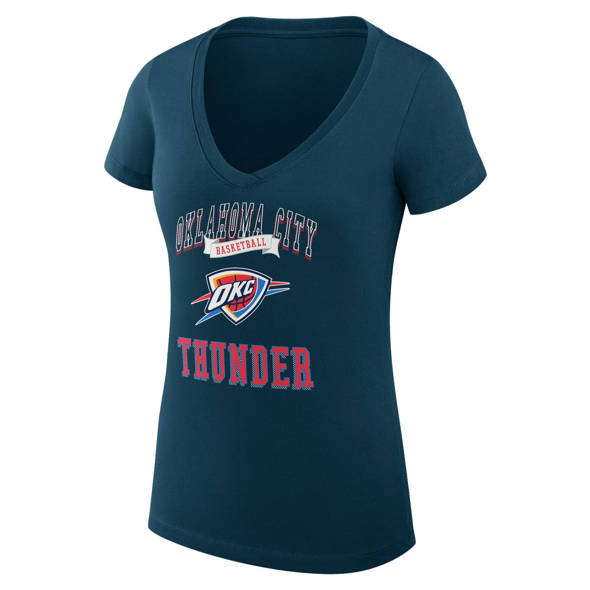 Oklahoma City Thunder G-III 4Her by Carl Banks Women's Super-Slim Fit Lightweight Team Logo V-Neck T-Shirt Online