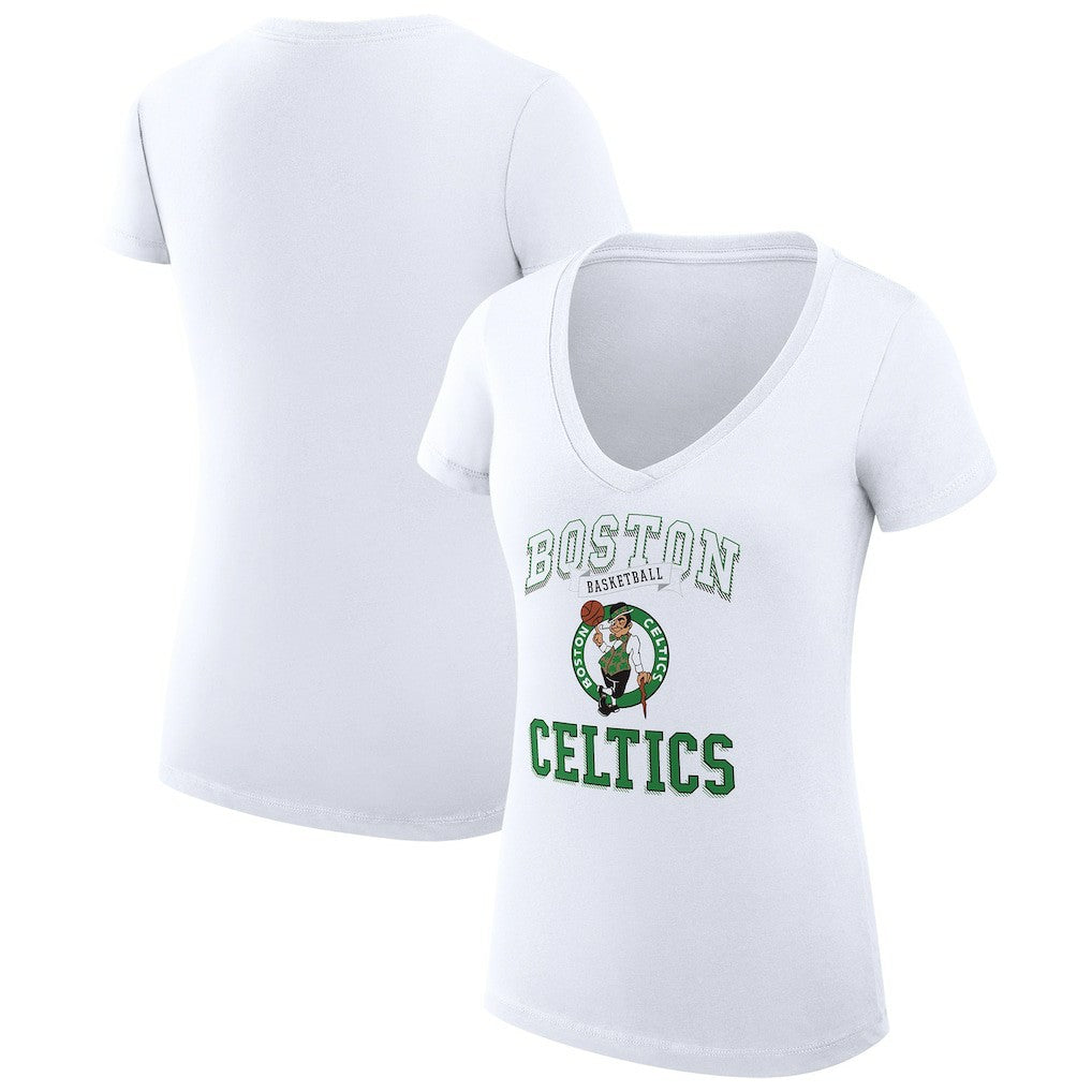 Boston Celtics G-III 4Her by Carl Banks Women's Super-Slim Fit Lightweight Team Logo V-Neck T-Shirt Discount