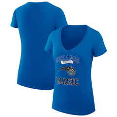 Orlando Magic G-III 4Her by Carl Banks Women's Super-Slim Fit Lightweight Team Logo V-Neck T-Shirt New