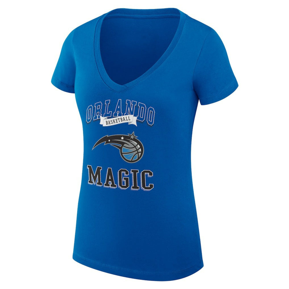 Orlando Magic G-III 4Her by Carl Banks Women's Super-Slim Fit Lightweight Team Logo V-Neck T-Shirt New