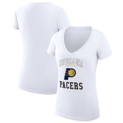 Indiana Pacers G-III 4Her by Carl Banks Women's Super-Slim Fit Lightweight Team Logo V-Neck T-Shirt Outlet