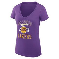 Los Angeles Lakers G-III 4Her by Carl Banks Women's Super-Slim Fit Lightweight Team Logo V-Neck T-Shirt Discount