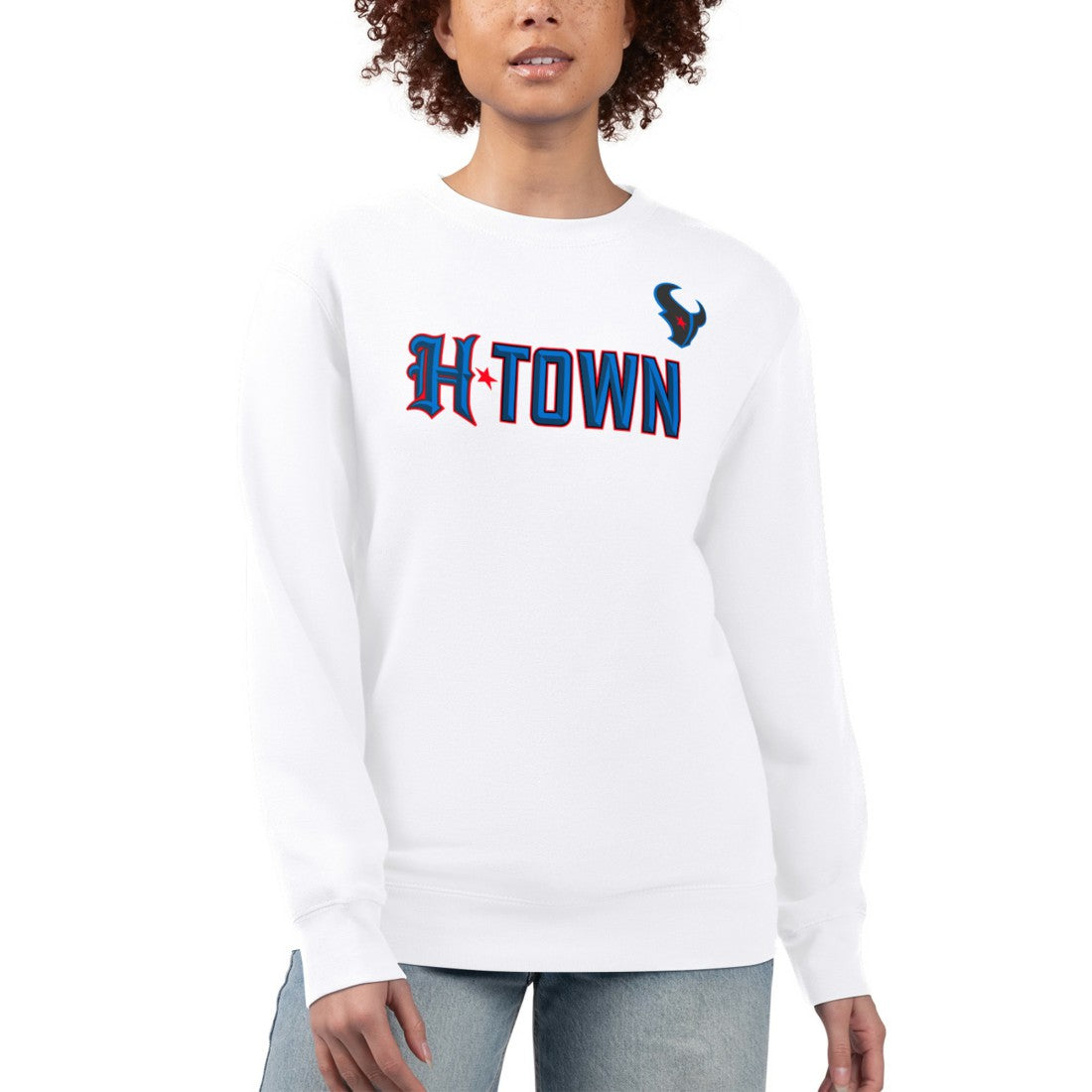 Houston Texans  G-III 4Her by Carl Banks Women's H-Town Fleece Pullover Sweatshirt