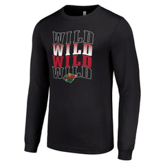 Minnesota Wild Starter Four Team Name Logo Long Sleeve Graphic T-Shirt Sale
