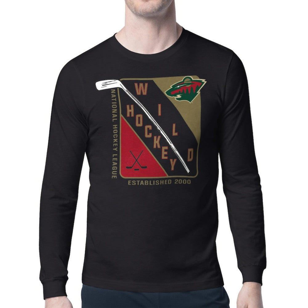 Minnesota Wild Starter Shield Long Sleeve Graphic T-Shirt For Sale