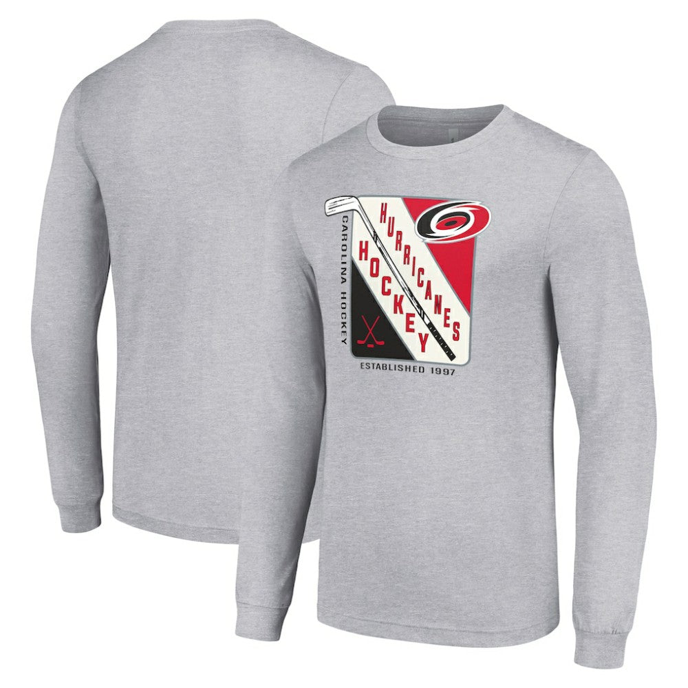 Carolina Hurricanes Starter Shield Long Sleeve Graphic T-Shirt Outlet
