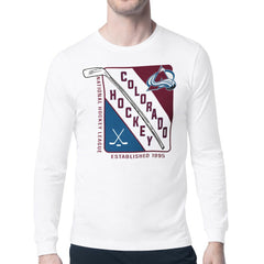 Colorado Avalanche Starter Shield Long Sleeve Graphic T-Shirt Online