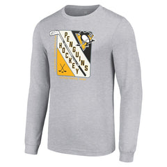 Pittsburgh Penguins Starter Shield Long Sleeve Graphic T-Shirt Outlet