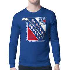 New York Rangers Starter Shield Long Sleeve Graphic T-Shirt On Sale