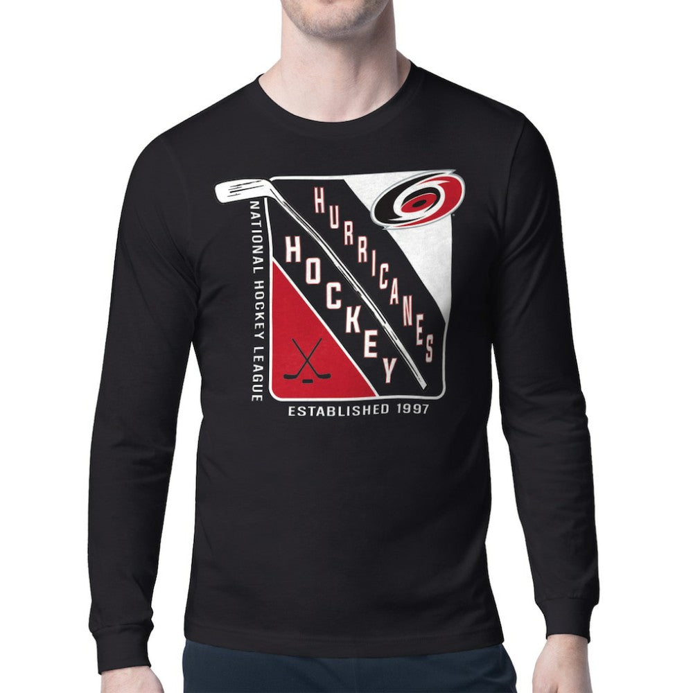 Carolina Hurricanes Starter Shield Long Sleeve Graphic T-Shirt On Sale