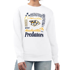 Nashville Predators G-III 4Her by Carl Banks Women's Collage Graphic Fleece Long Sleeve Pullover Sweatshirt Online