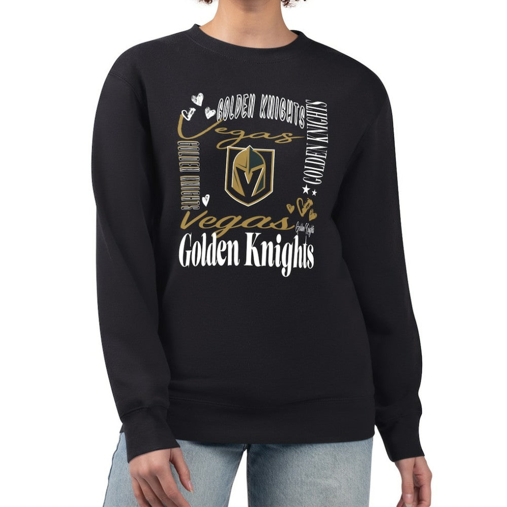 Vegas Golden Knights G-III 4Her by Carl Banks Women's Collage Graphic Fleece Long Sleeve Pullover Sweatshirt Online