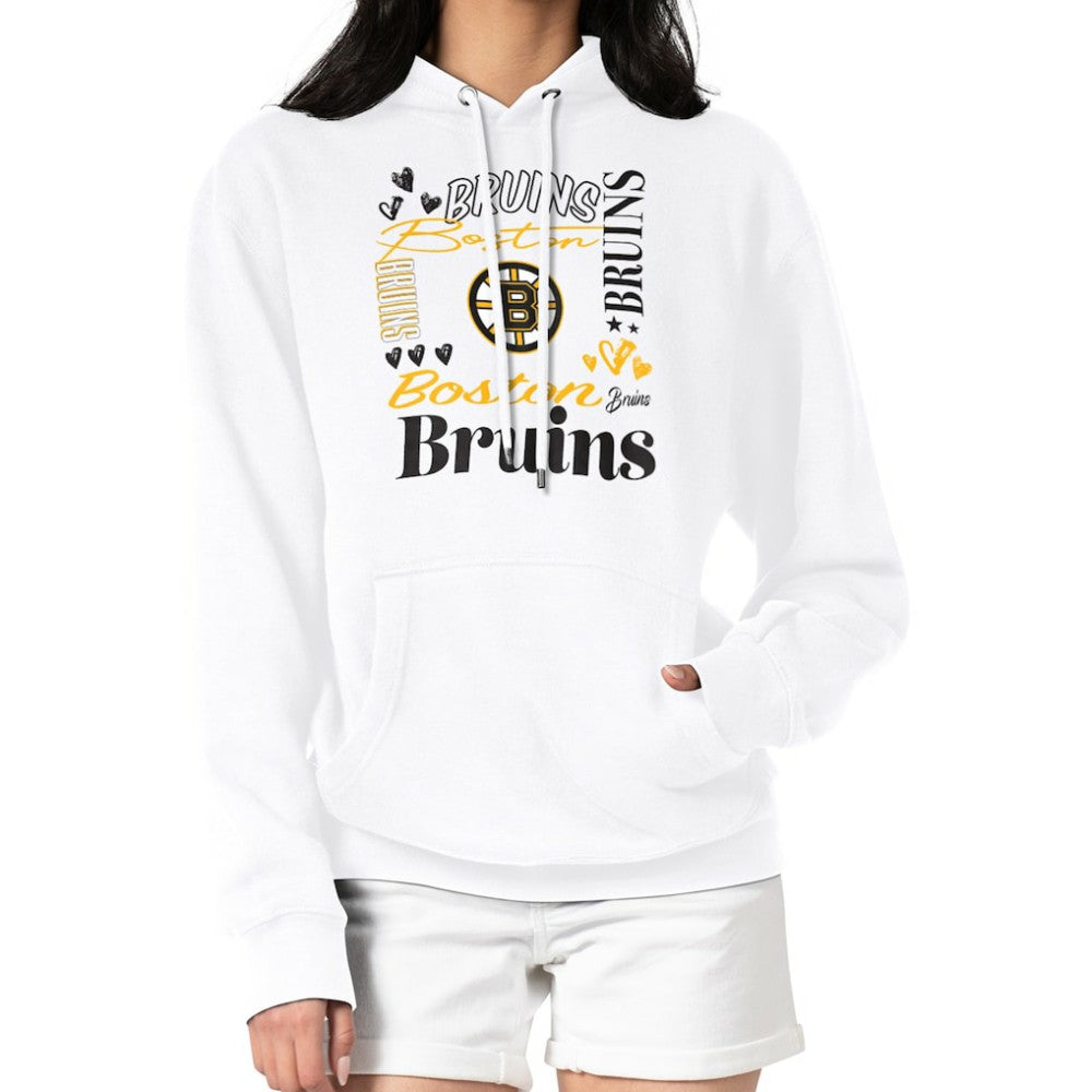 Boston Bruins G-III 4Her by Carl Banks Women's Collage Team Graphic Tri-Blend Fleece Pullover Hoodie Outlet