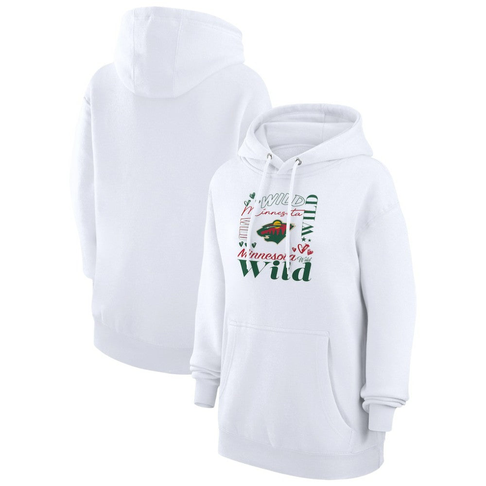 Minnesota Wild G-III 4Her by Carl Banks Women's Collage Team Graphic Tri-Blend Fleece Pullover Hoodie Online