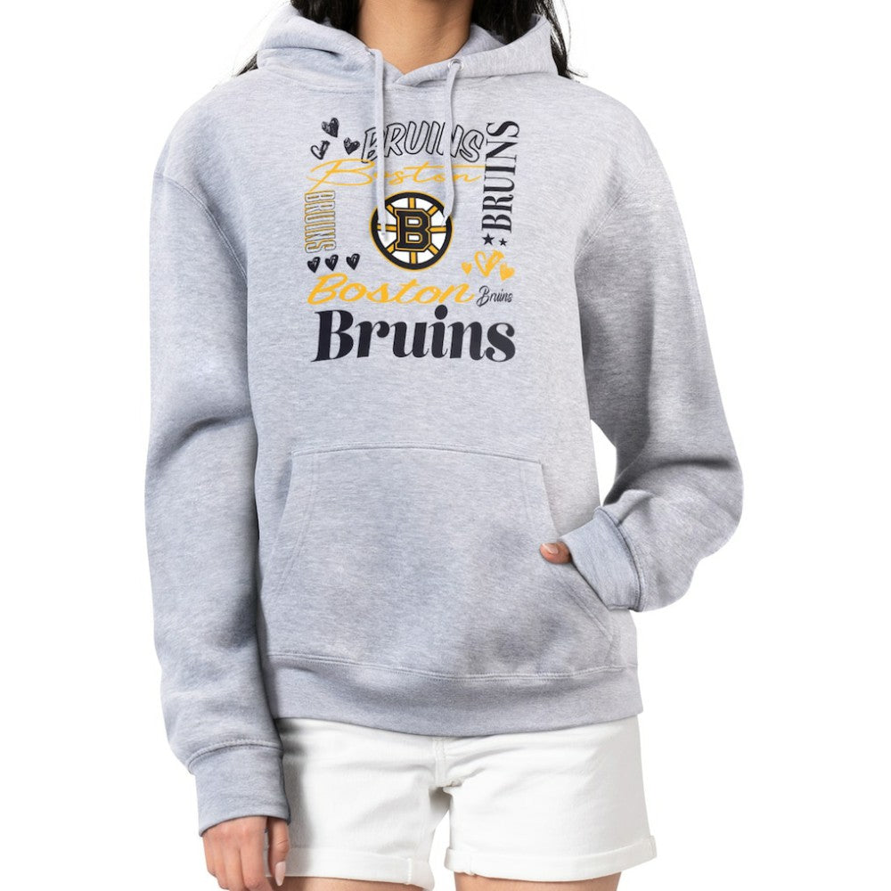 Boston Bruins G-III 4Her by Carl Banks Women's Collage Team Graphic Fleece Pullover Hoodie For Sale