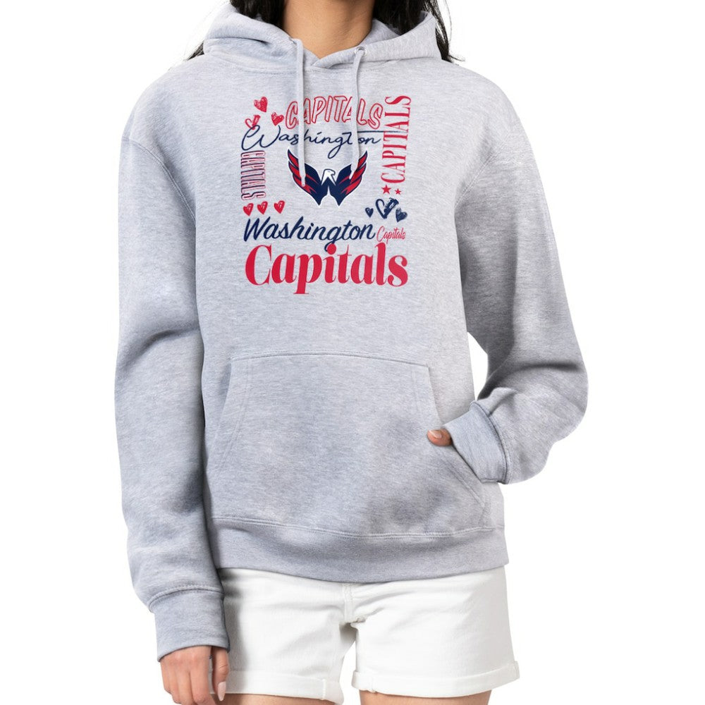 Washington Capitals G-III 4Her by Carl Banks Women's Collage Team Graphic Fleece Pullover Hoodie For Sale
