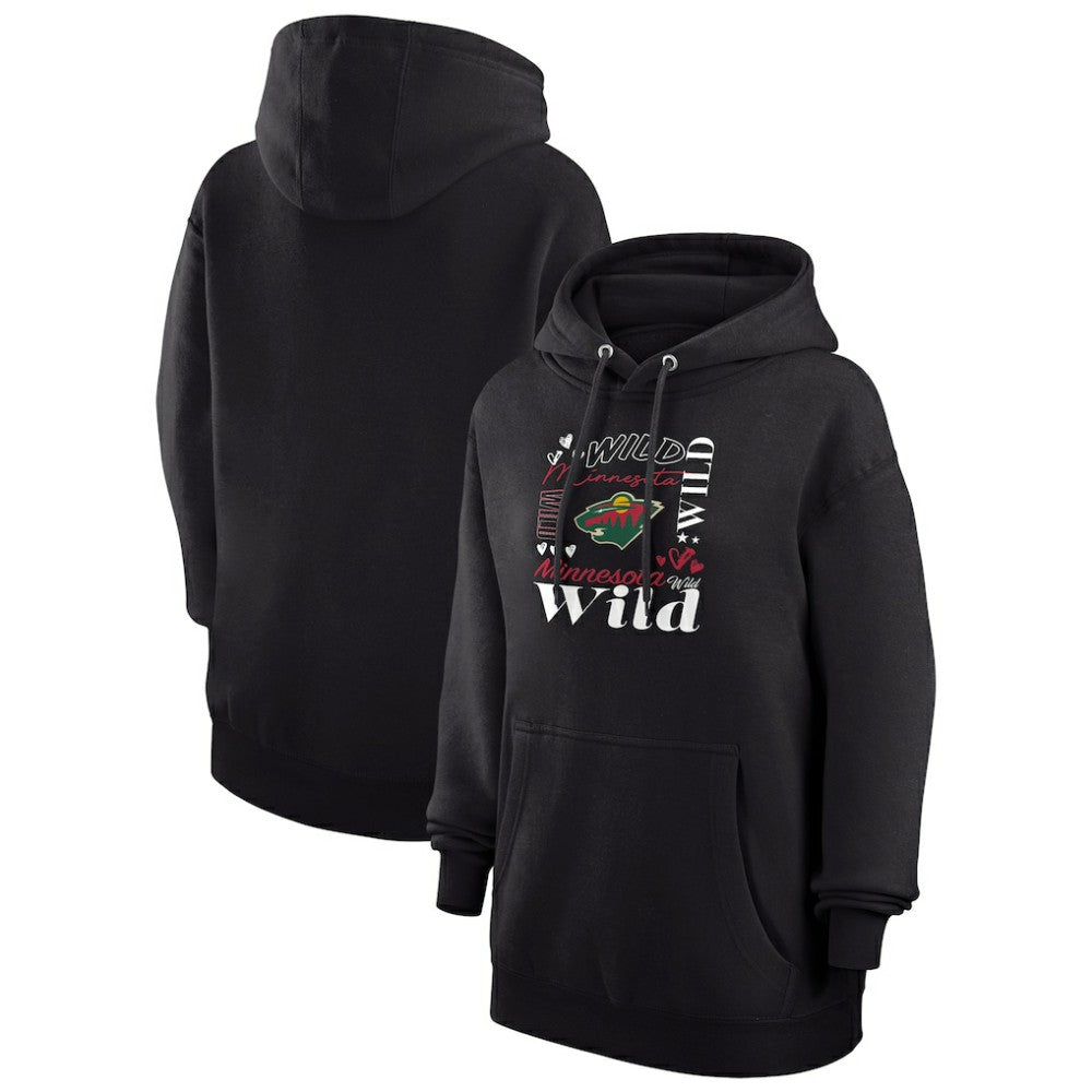 Minnesota Wild G-III 4Her by Carl Banks Women's Collage Team Graphic Tri-Blend Fleece Pullover Hoodie Outlet