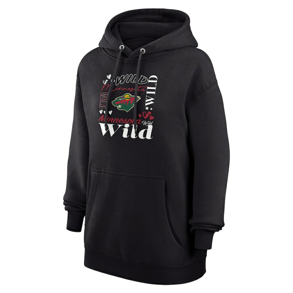 Minnesota Wild G-III 4Her by Carl Banks Women's Collage Team Graphic Tri-Blend Fleece Pullover Hoodie Outlet