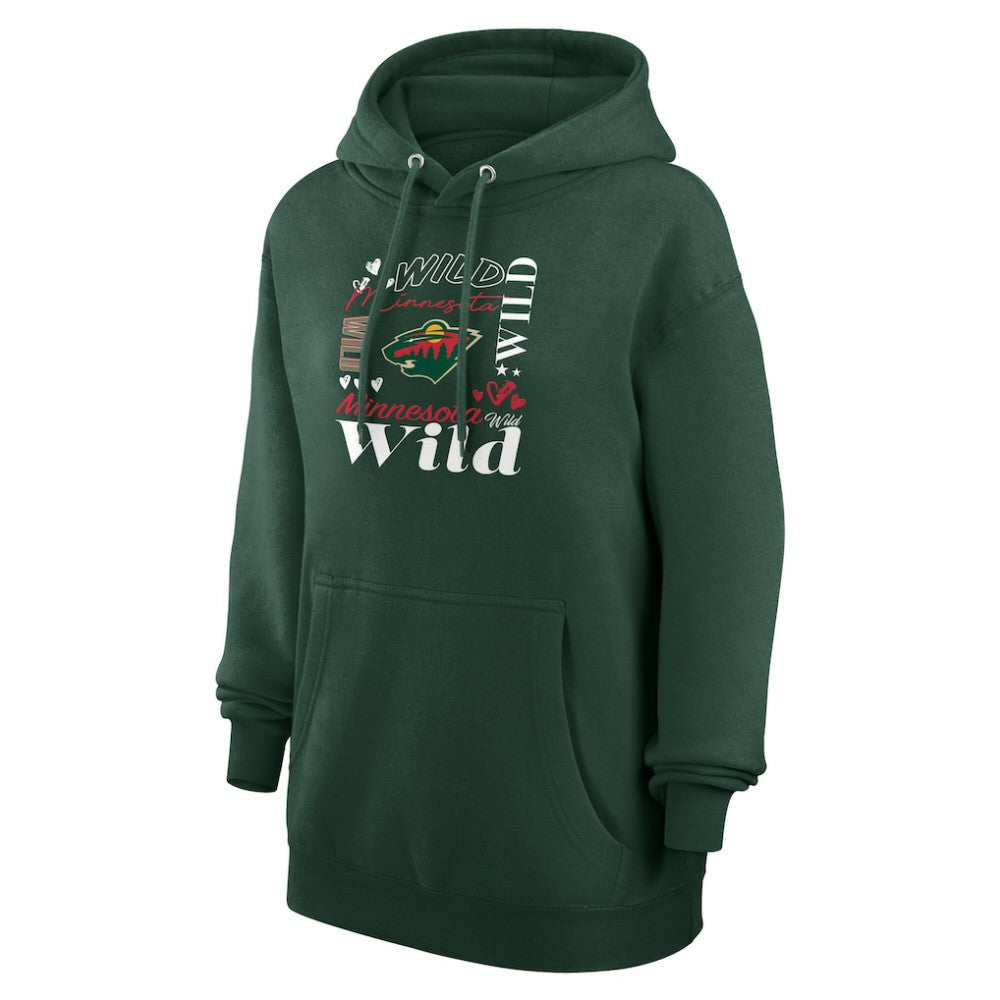 Minnesota Wild G-III 4Her by Carl Banks Women's Collage Team Graphic Tri-Blend Fleece Pullover Hoodie Sale