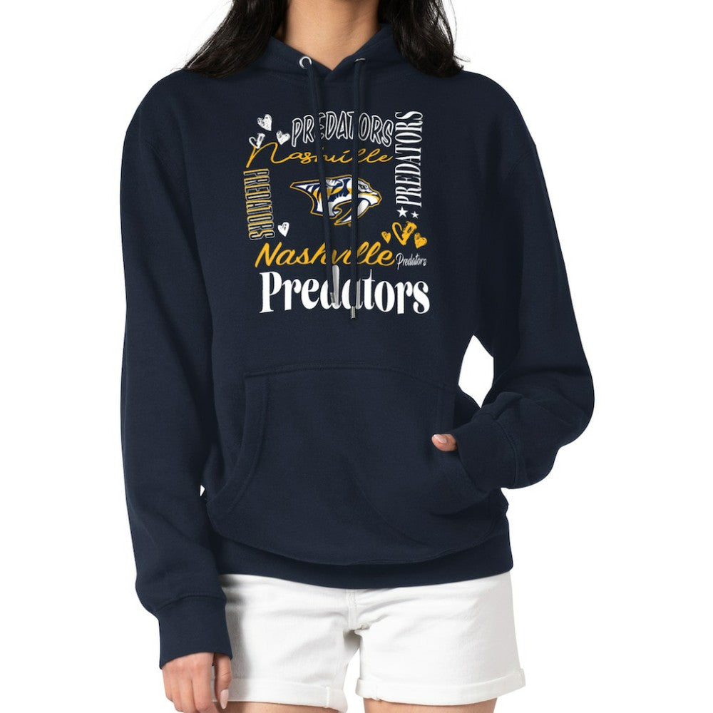 Nashville Predators G-III 4Her by Carl Banks Women's Collage Team Graphic Tri-Blend Fleece Pullover Hoodie For Sale