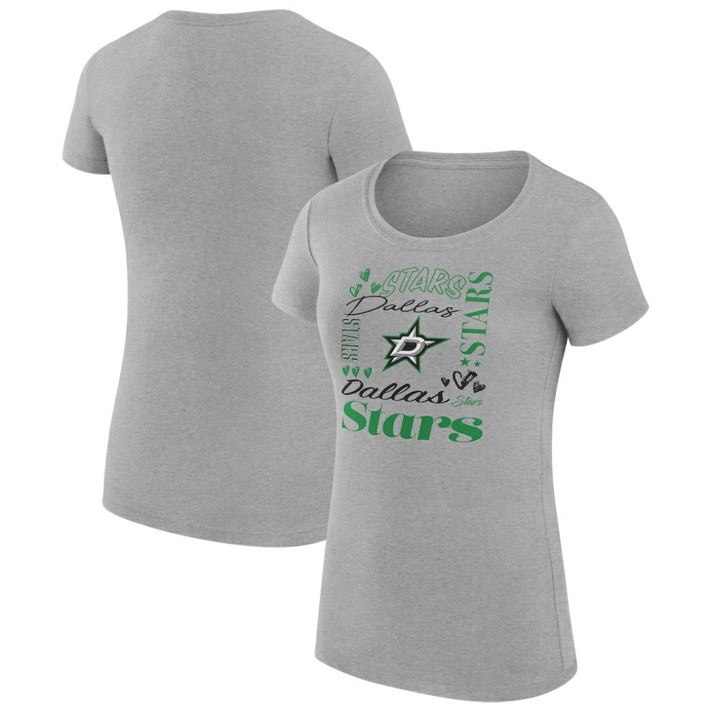 Dallas Stars G-III 4Her by Carl Banks Women's Super-Slim Fit Lightweight Collage Team Graphic T-Shirt For Sale