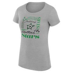 Dallas Stars G-III 4Her by Carl Banks Women's Super-Slim Fit Lightweight Collage Team Graphic T-Shirt For Sale