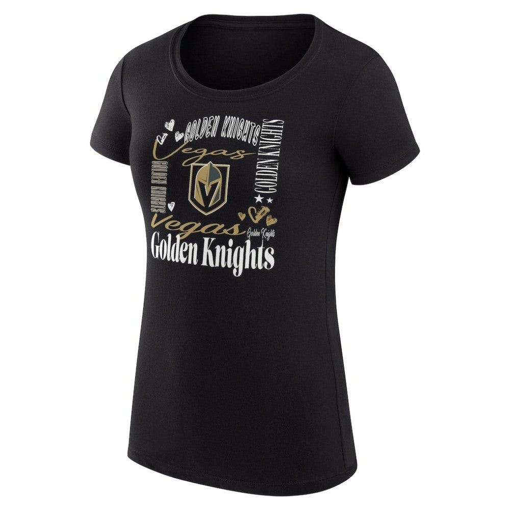 Vegas Golden Knights G-III 4Her by Carl Banks Women's Super-Slim Fit Lightweight Collage Team Graphic T-Shirt Discount