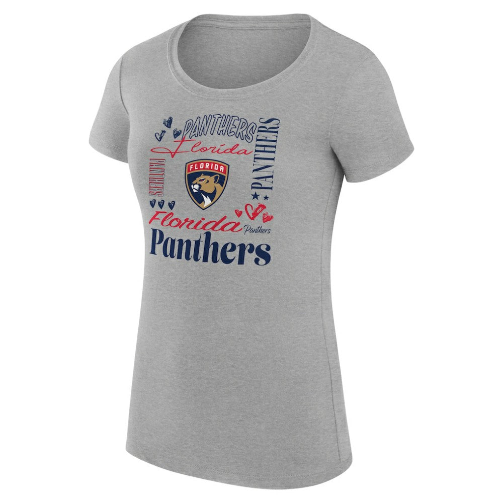 Florida Panthers G-III 4Her by Carl Banks Women's Super-Slim Fit Lightweight Collage Team Graphic T-Shirt For Sale