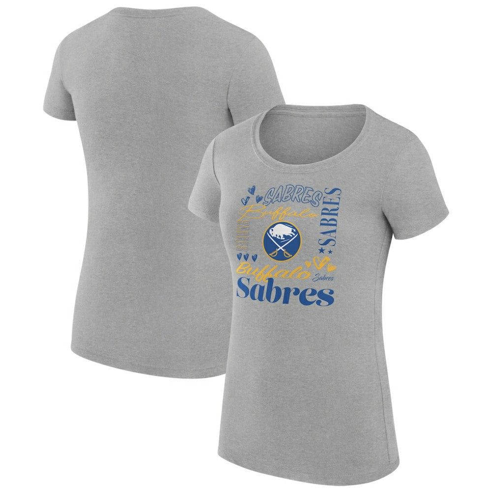 Buffalo Sabres G-III 4Her by Carl Banks Women's Super-Slim Fit Lightweight Collage Team Graphic T-Shirt Outlet